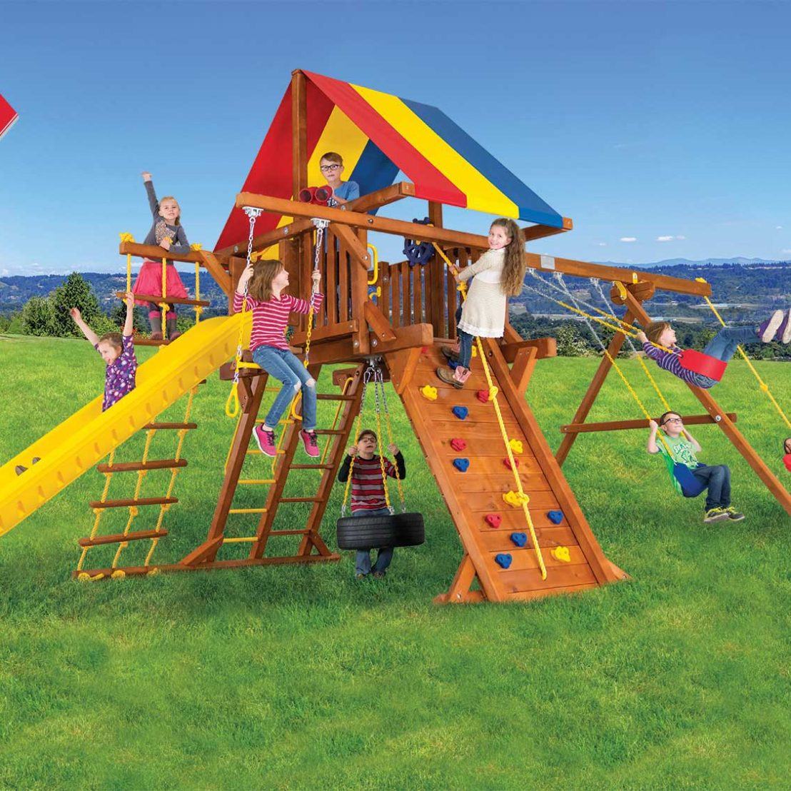 Sunshine Castles Swing Sets | Rainbow Play Systems