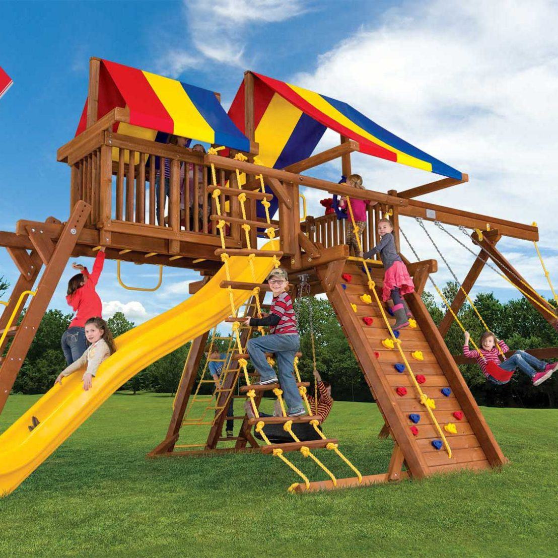 King Kong Castles Swing Sets | Rainbow Play Systems