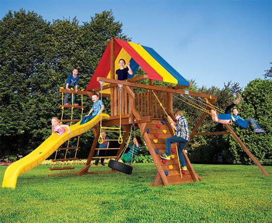 Fiesta Castle Pkg II Popular (16C) | Rainbow Play Systems