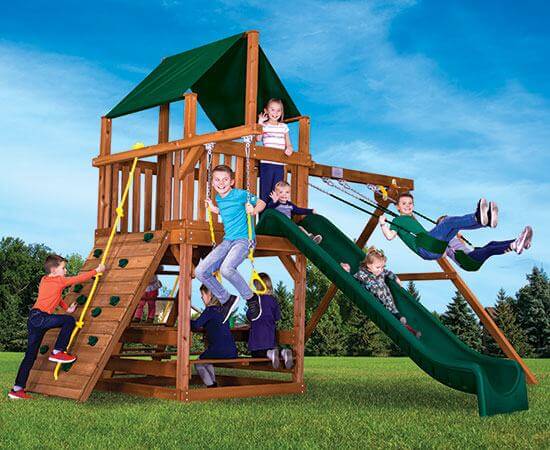 Swing Sets | Wooden Swing Sets | Rainbow Play Systems