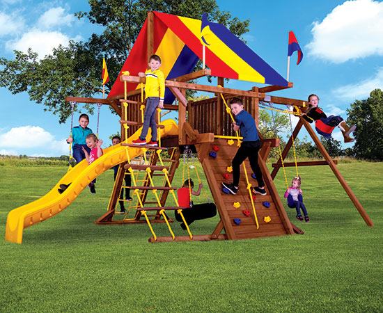 Swing Sets | Wooden Swing Sets | Rainbow Play Systems