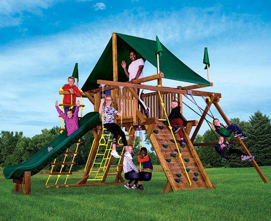 Swing Sets | Wooden Swing Sets | Rainbow Play Systems