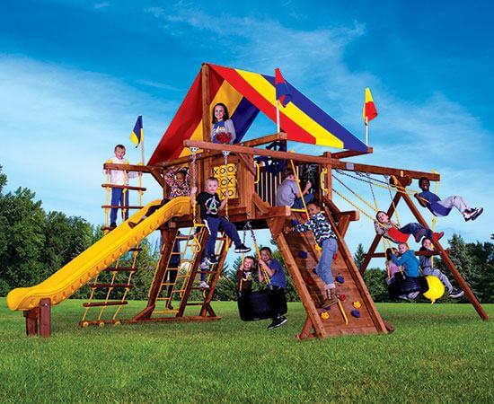 Swing Sets | Wooden Swing Sets | Rainbow Play Systems