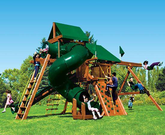 Swing Sets | Wooden Swing Sets | Rainbow Play Systems