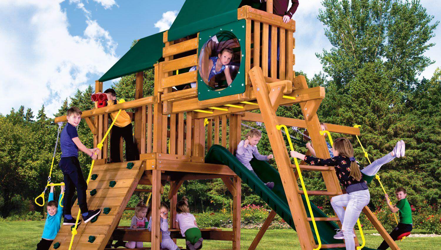 Circus Clubhouse Pkg IV Forest Green (31H) | Rainbow Play Systems