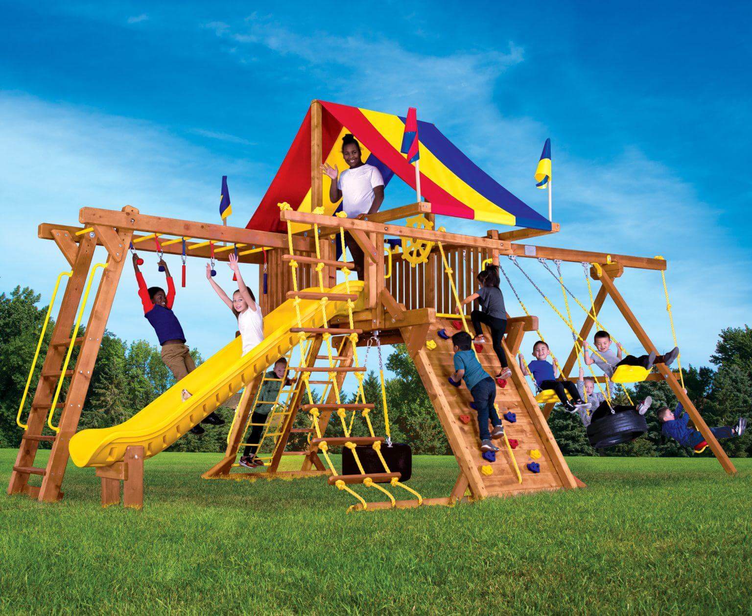 Original Rainbow Castle Swing Sets | Rainbow Play Systems