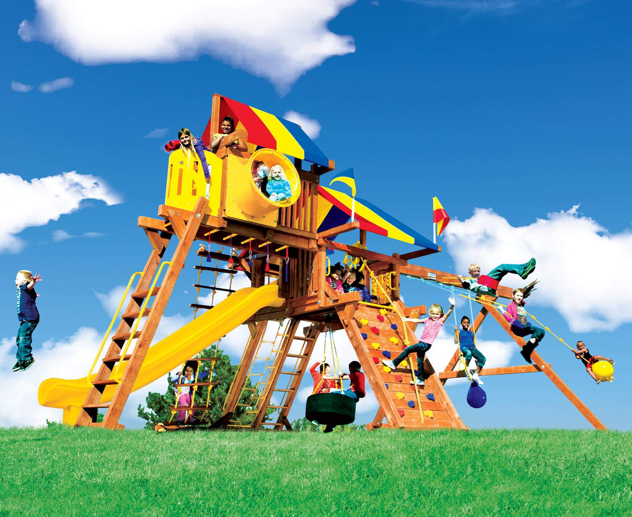 Rainbow Climber - Single Arched Ladder for Kids' Playground