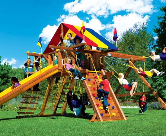 Castle Outdoor Swing Sets | Rainbow Sytems