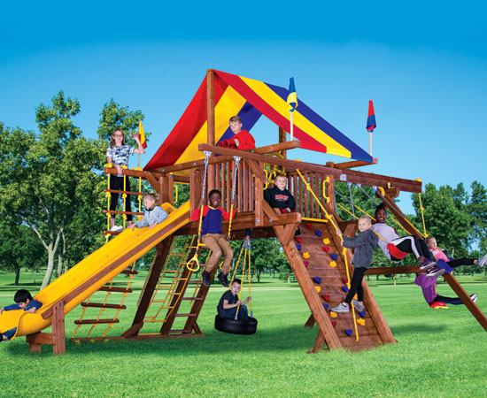 Monster Castle Swing Sets | Rainbow Play Systems
