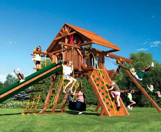 Monster Castle Swing Sets | Rainbow Play Systems