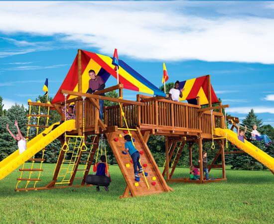 Swing Sets | Wooden Swing Sets | Rainbow Play Systems