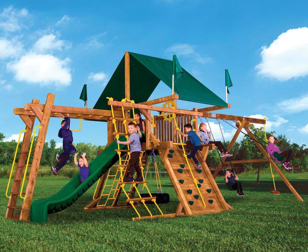 Sunshine Castle Pkg III Forest Green (15G) | Rainbow Play Systems