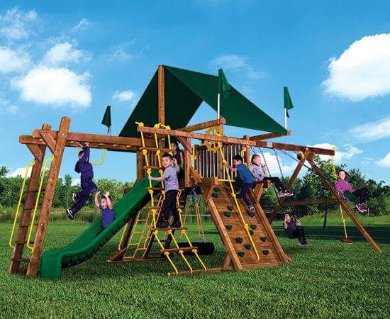 Sunshine Castle Pkg III Forest Green (15G) | Rainbow Play Systems