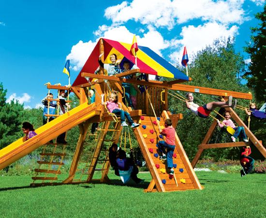 Castle Outdoor Swing Sets | Rainbow Sytems