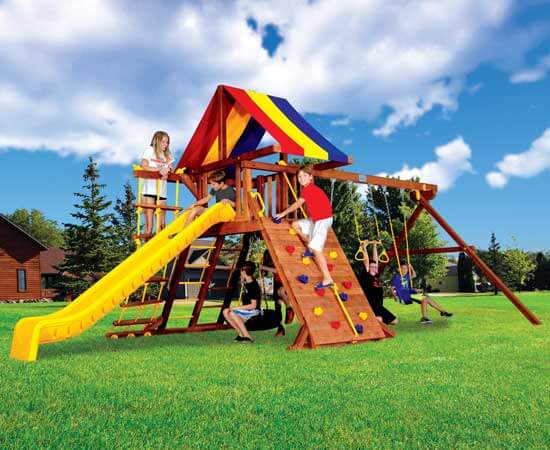 Kids Outdoor Swing Sets | Wooden Swing Sets for the Backyard